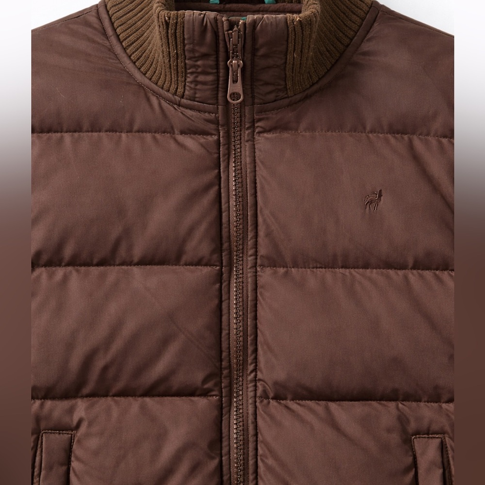 Old Navy Brown Puffer Jacket | Ribbed Knit Trim | Size Small 🤎🧸 - Picture 3 of 3